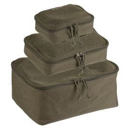 Poches filet système Molle - 3 pièces - olive