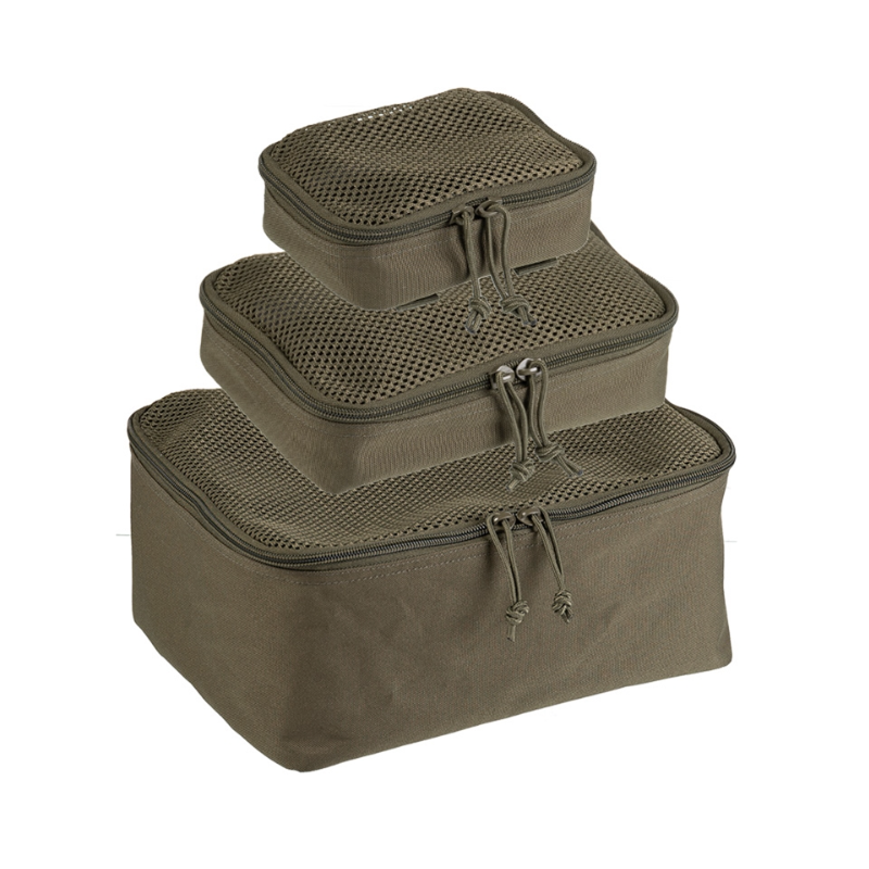 Poches filet système Molle - 3 pièces - olive