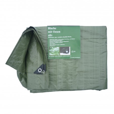 Bâche avec œillets - olive - 10x12m