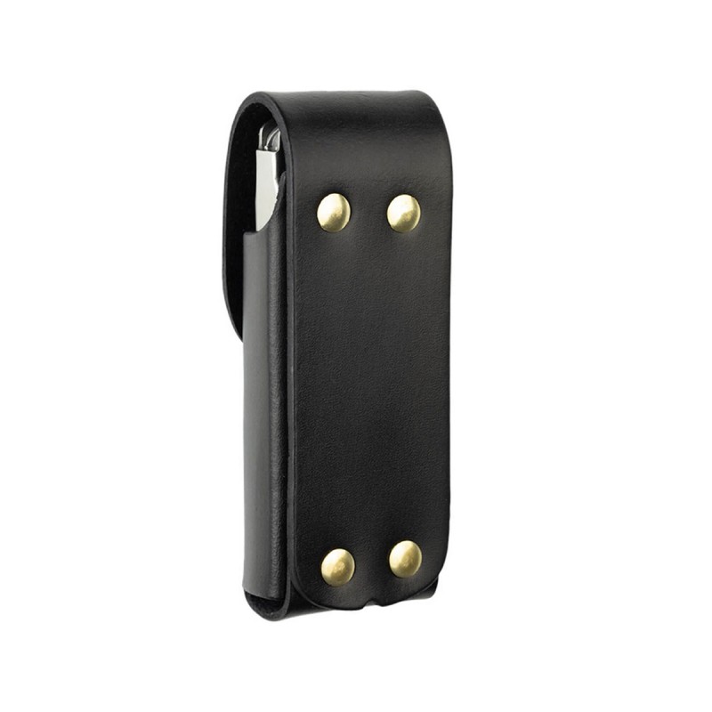 Étui à Couteau En Cuir Noir - Sac Ceinture Avec Bouton Pression - Neuf