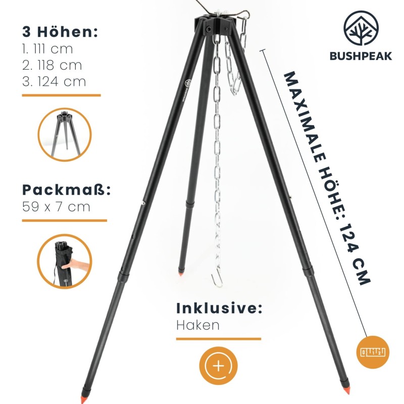 Perche D'extension Pour Trépied – Tige Télescopique 3 Sections En Alliage Aluminium, Max 458mm, Pour Tête Et Stabilisateur