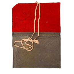 Tasche für Pferdeputzzeug - oliv/grau und rot - gebraucht