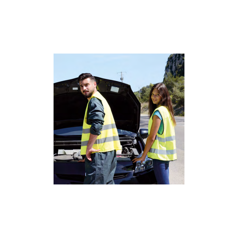 10x Gilet de sécurité jaune pour adulte - Gilets de sécurité réfléchissants 10 pcs