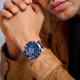 Swiss Military Hanowa - Flagship X Chrono - blau mit Lederarmband