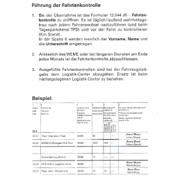 Fahrtenkontrolle