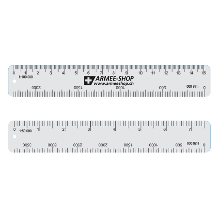 Karten-Massstab Aluminium (150mm)