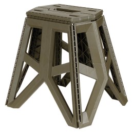 Tabouret de camping pliable - olive - hauteur 40 cm