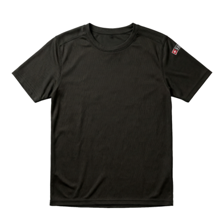 T-Shirt 1/4 - Army "SUISSE" - Unisex - schwarz