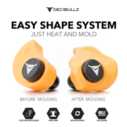 Decibullz - individuell formbare Ohrstöpsel - orange