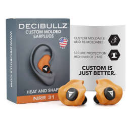 Decibullz - individuell formbare Ohrstöpsel - orange
