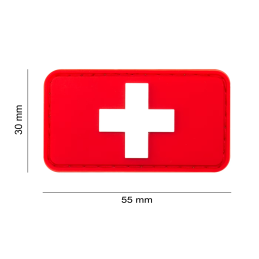 Badge en velcro - Swiss Flag Rubber Patch