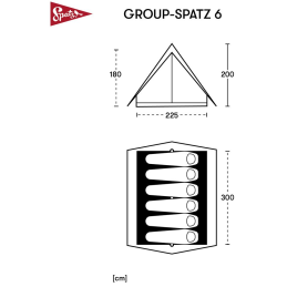 Spatz - Giebelzelt 6er-Gruppe (Optimiert)