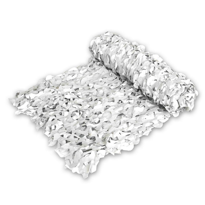 Filet de camouflage - 3 x 3 m - avec cordes - blanc/gris